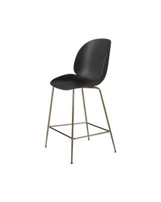 Beetle Counter Chair, Un-Upholstered von GUBI in Black, Antique Brass, Conic base – Produktfoto 3 von 3