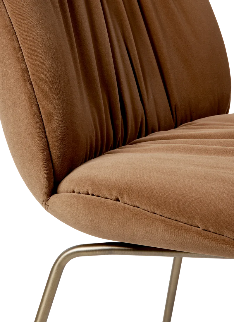 Beetle Soft Dining Chair, Fully Upholstered by GUBI in Sunday, Dedar (112, Standard), Antique Brass – product photo 3 of 5