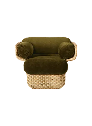 Basket Lounge Chair by GUBI in Mumble, Glamour Group (40, Standard), Rattan – product photo 1 of 5