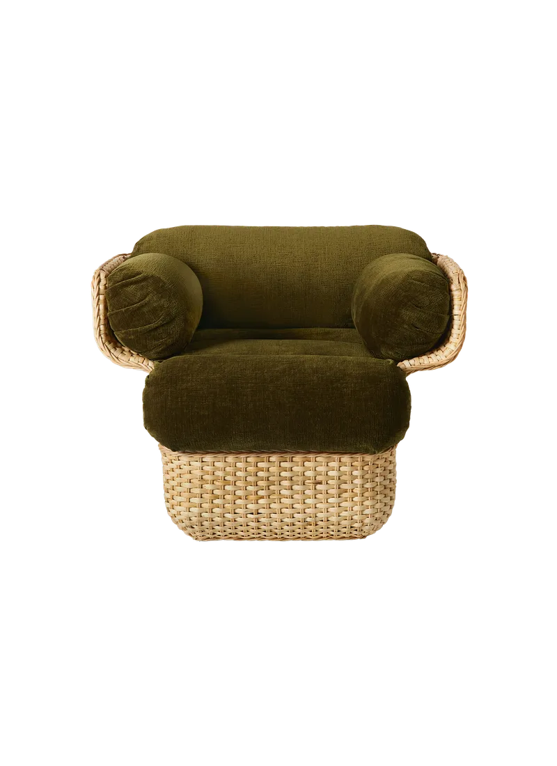 Basket Lounge Chair by GUBI in Mumble, Glamour Group (40, Standard), Rattan – product photo 1 of 5
