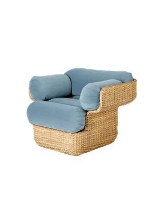 Basket Lounge Chair von GUBI in Sunday, Dedar (002, Standard), Rattan – Produktfoto 5 von 5