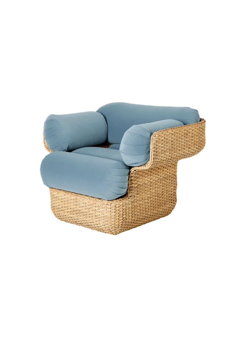 Basket Lounge Chair von GUBI in Sunday, Dedar (002, Standard), Rattan – Produktfoto 5 von 5