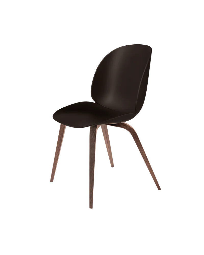 Beetle Dining Chair, Un-Upholstered von GUBI in Mocha Brown, Wood base, American Walnut – Produktfoto 3 von 3
