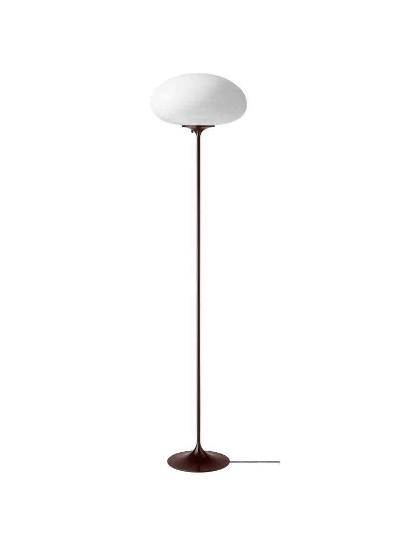 Stemlite Floor Lamp by GUBI in Black Red, 150 cm, Opal Glass, EU – product photo