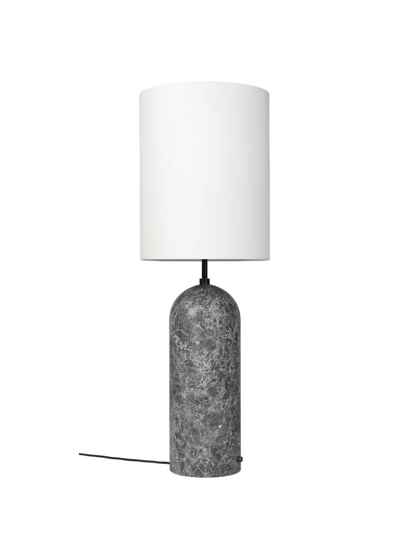 Gravity Floor Lamp - XL van GUBI in Grey Marble, White, 130 cm, EU – productfoto