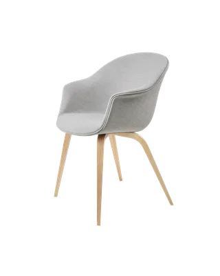 Bat Dining Chair, Fully Upholstered von GUBI in Remix 3, Kvadrat (123, Standard), Wood base, Oak Semi Matt – Produktfoto 2 von 4