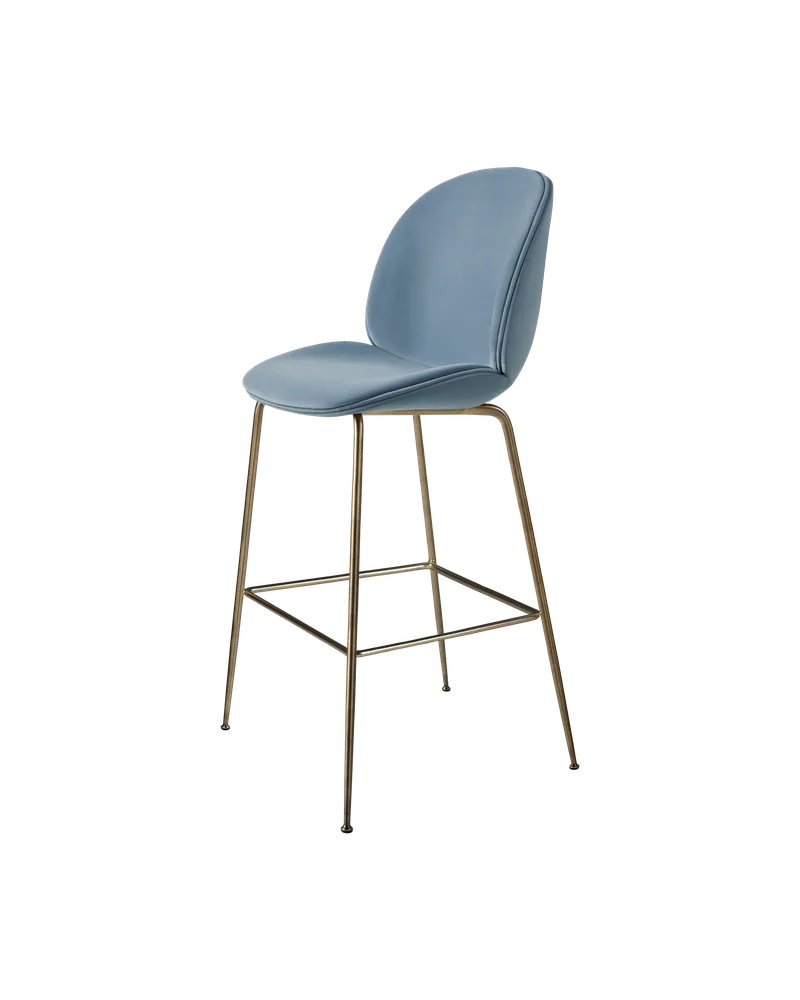 Beetle Bar Chair, Fully Upholstered von GUBI in Sunday, Dedar (002, Standard), Antique Brass, Conic base – Produktfoto 4 von 4
