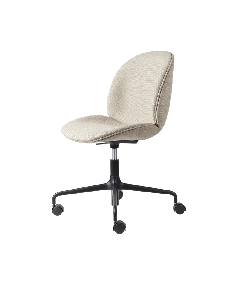 Beetle Meeting Chair, Fully Upholstered von GUBI in Tempt, Gabriel (61168, Standard), Height adjustable 4-star base w. castors, Matt Black – Produktfoto 5 von 5