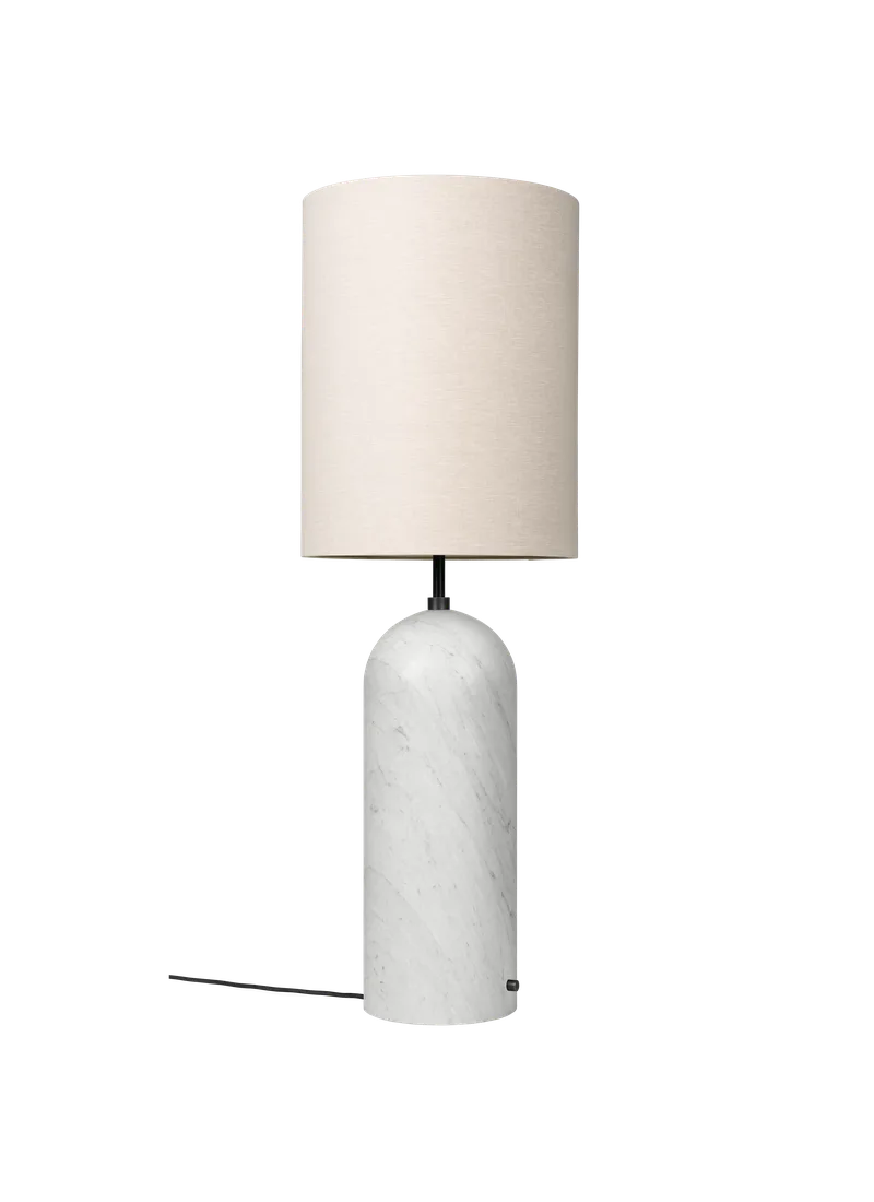 Gravity Floor Lamp - XL by GUBI in White Marble, Canvas, 130 cm, EU – product photo