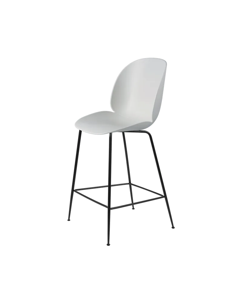 Beetle Counter Chair, Un-Upholstered by GUBI in Lunar Gray, Matt Black, Conic base – product photo 3 of 3