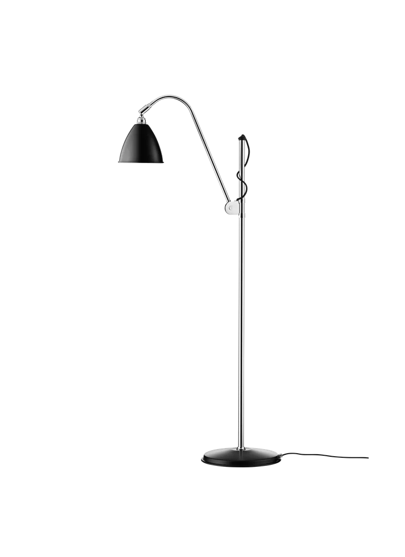 Bestlite BL3 Floor Lamp de GUBI en Black Semi Matt, Chrome, Ø16 × 13 cm, EU – photo du produit 4 sur 4