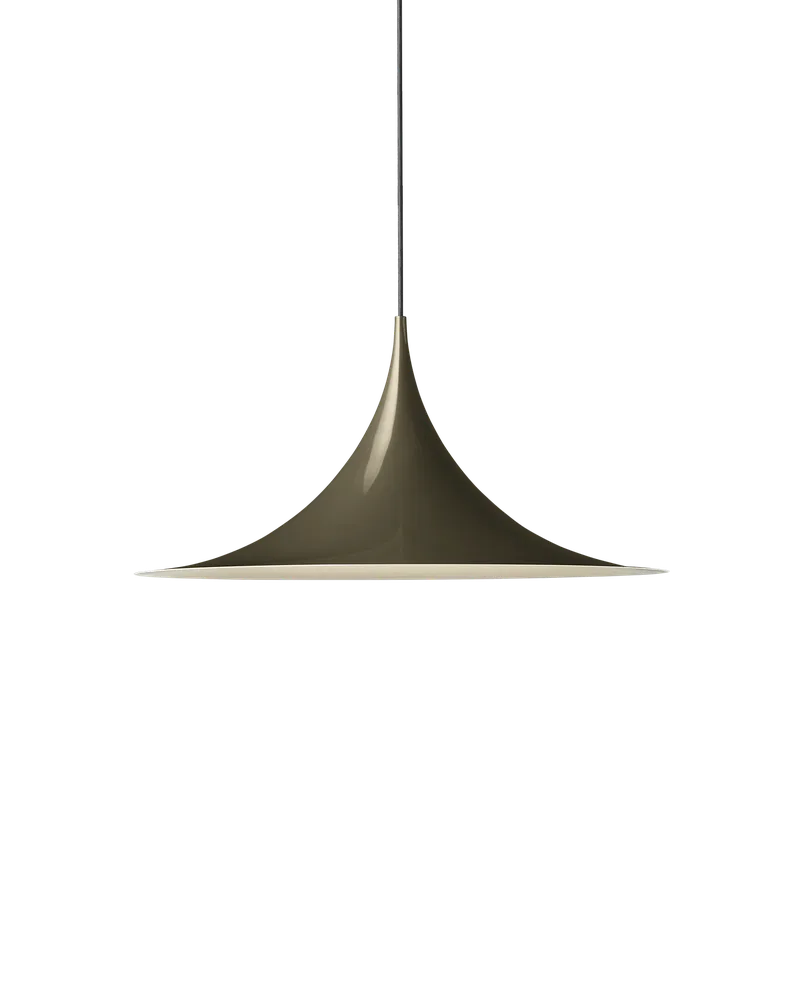 Semi Pendant by GUBI in Dark Cocoa Glossy, Ø60 × 30 cm, EU – product photo