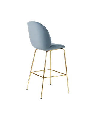 Beetle Bar Chair, Fully Upholstered by GUBI in Sunday, Dedar (002, Standard), Brass Semi Matt, Conic base – product photo 2 of 4