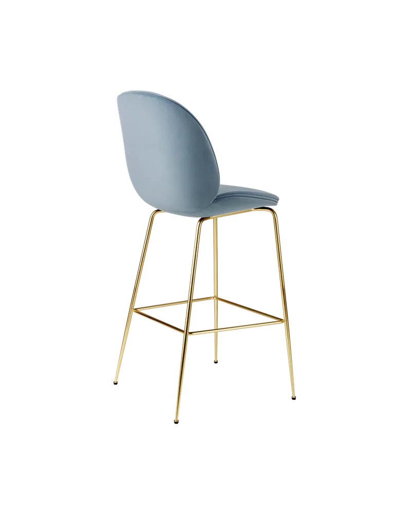 Beetle Bar Chair, Fully Upholstered by GUBI in Sunday, Dedar (002, Standard), Brass Semi Matt, Conic base – product photo 2 of 4