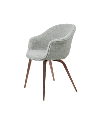Bat Dining Chair, Fully Upholstered by GUBI in Karakorum, Dedar (004, Standard), Wood base, American Walnut – product photo 4 of 4