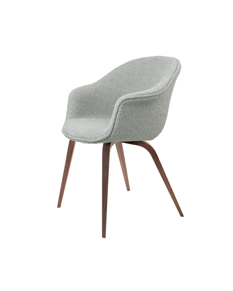 Bat Dining Chair, Fully Upholstered by GUBI in Karakorum, Dedar (004, Standard), Wood base, American Walnut – product photo 4 of 4
