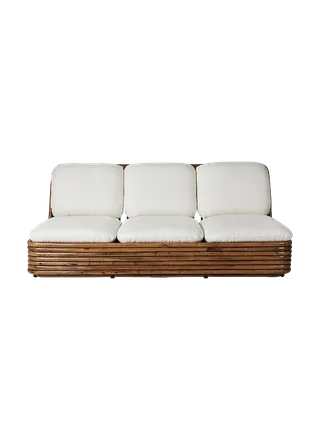 Bohemian 72 Sofa von GUBI in Flair Special FR, Dedar (101, Standard), Rattan, 3 seater – Produktfoto 1 von 6