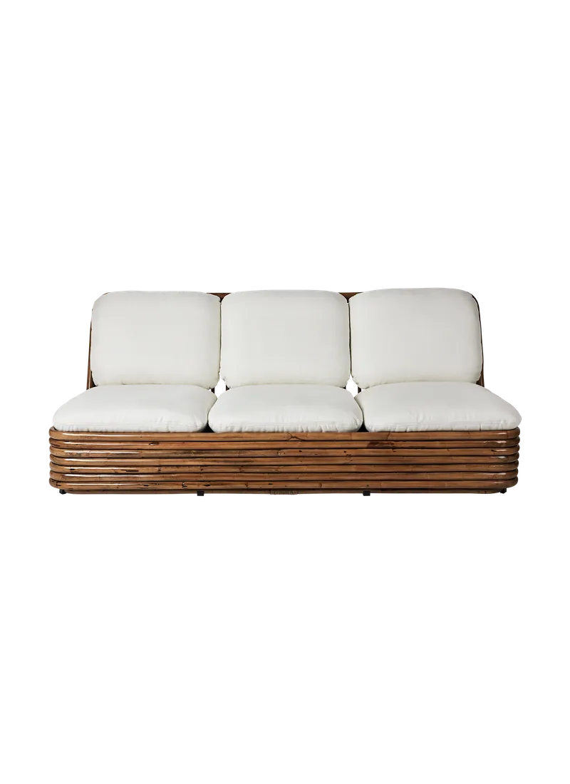 Bohemian 72 Sofa von GUBI in Flair Special FR, Dedar (101, Standard), Rattan, 3 seater – Produktfoto 1 von 6