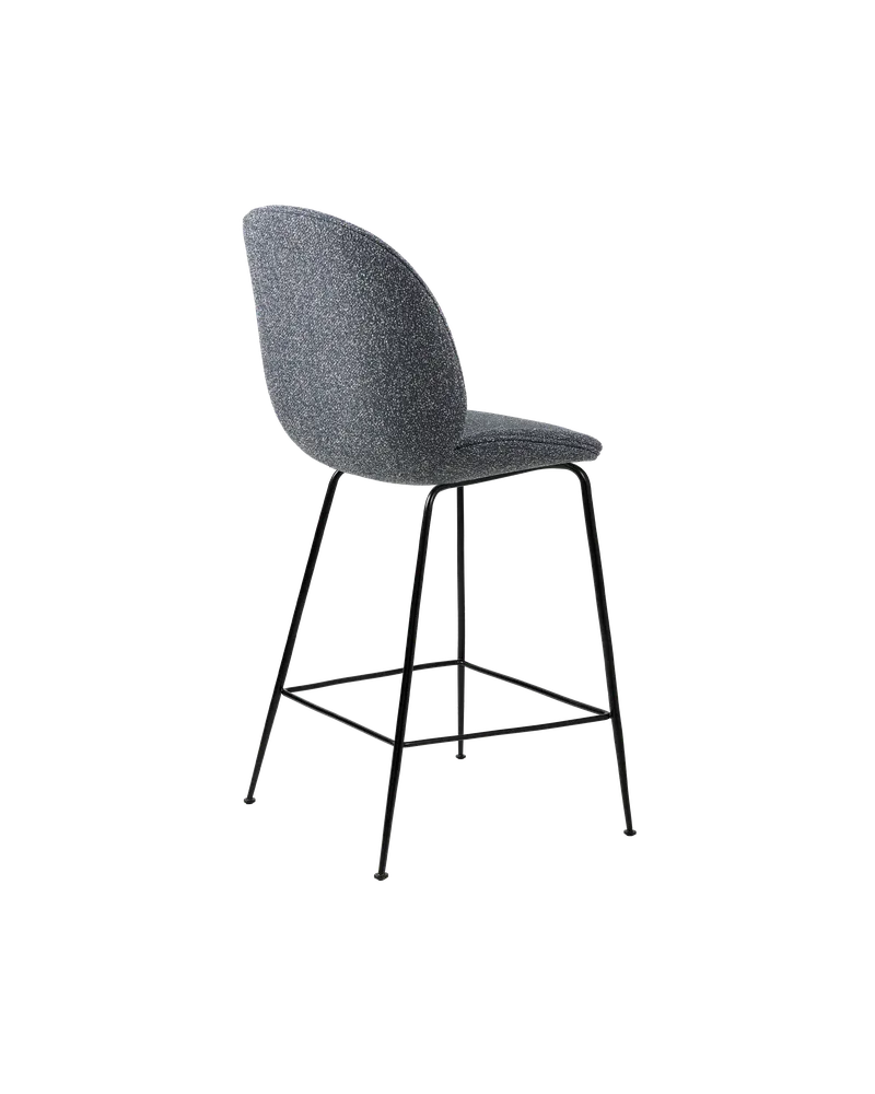 Beetle Counter Chair, Fully Upholstered by GUBI in Conic base, Matt Black, Around Bouclé, Dedar (023, Standard) – product photo 2 of 4