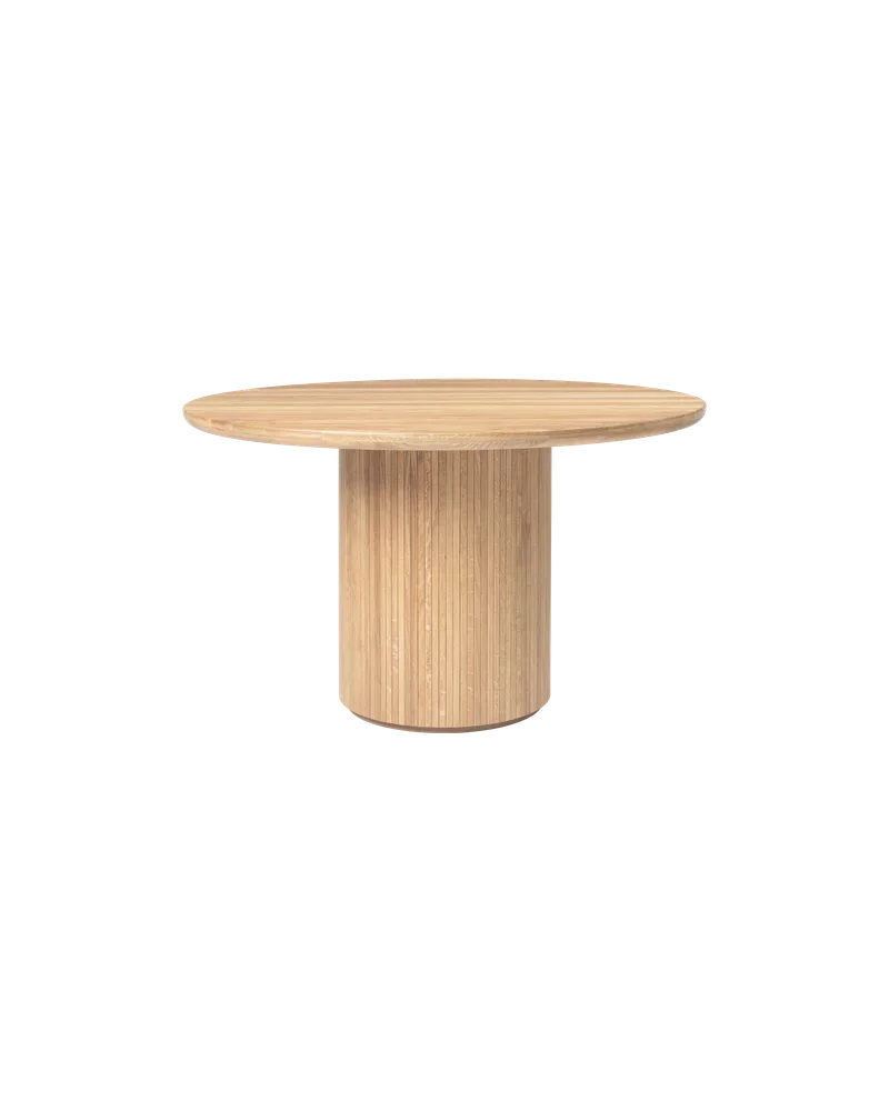Moon Dining Table, Round by GUBI in Solid Oak Soap Treated, Solid Oak Soap Treated, Ø120 cm – product photo
