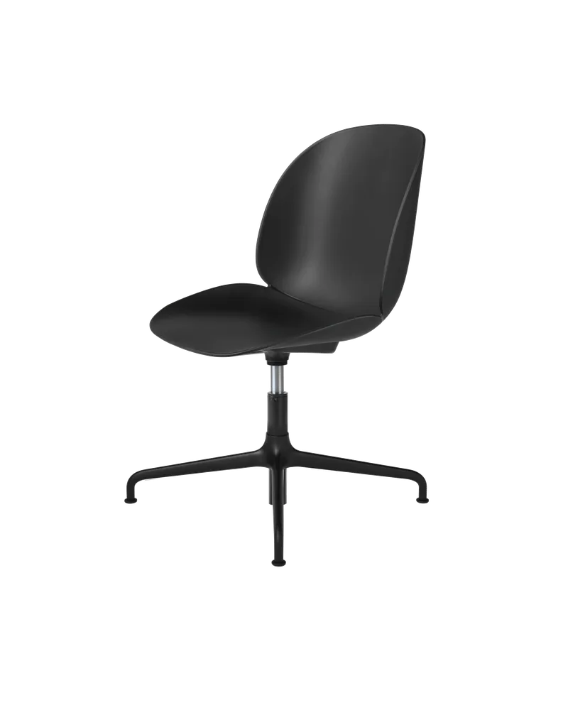 Beetle Meeting Chair, Un-Upholstered by GUBI in Black, Height adjustable 4-star base – product photo 3 of 3