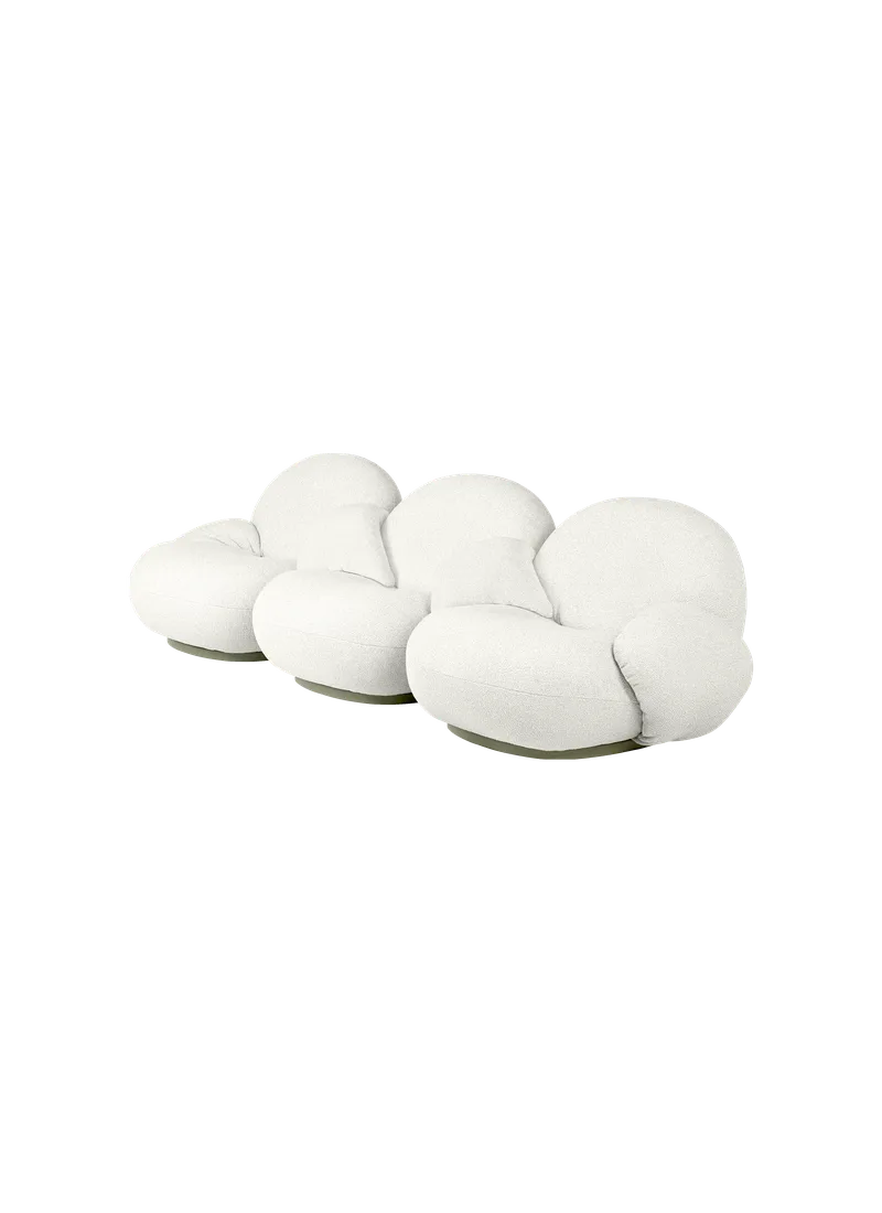 Pacha Sofa, Outdoor de GUBI en Lorkey, Limonta (40, Standard), 3 seater, Armrest incl middel armrest – photo du produit