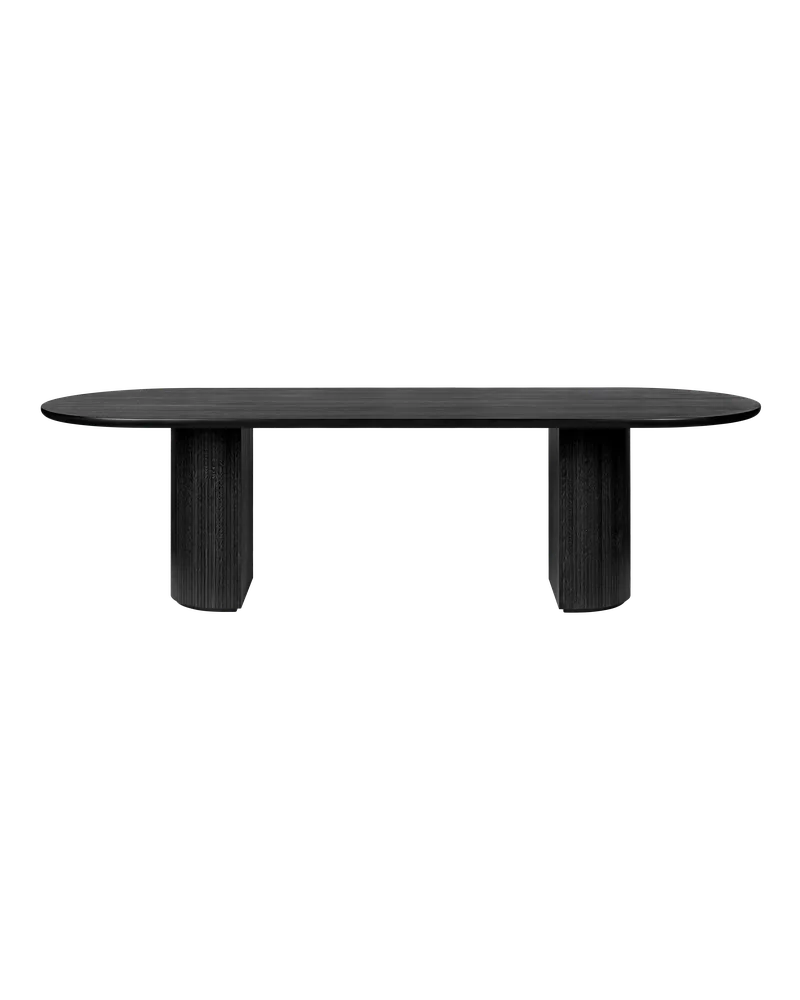 Moon Counter Table van GUBI in Brown/Black Stained Veneer Oak Lacquered, Brown/Black Stained Veneer Oak Lacquered, 298 × 101 cm – productfoto