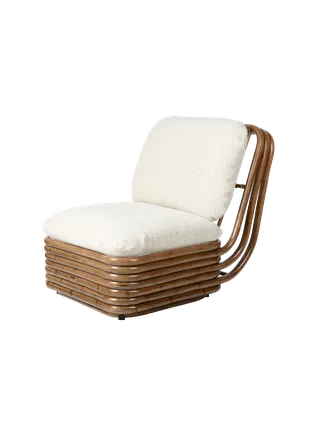 Bohemian 72 Lounge Chair by GUBI in Chevron Outdoor FR, Dedar (002, Standard), Rattan – product photo 5 of 5