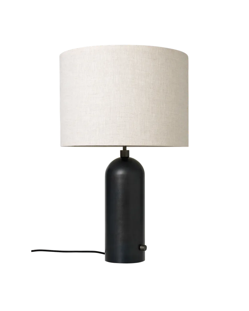 Gravity Table Lamp von GUBI in Blackened Steel, Canvas, 65 cm, EU – Produktfoto