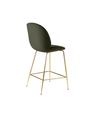 Beetle Counter Chair, Fully Upholstered de GUBI en Conic base, Brass Semi Matt, Sunday, Dedar (018, Standard) – photo du produit 2 sur 4