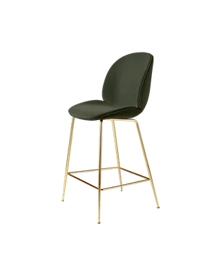 Beetle Counter Chair, Fully Upholstered de GUBI en Conic base, Brass Semi Matt, Sunday, Dedar (018, Standard) – photo du produit 4 sur 4