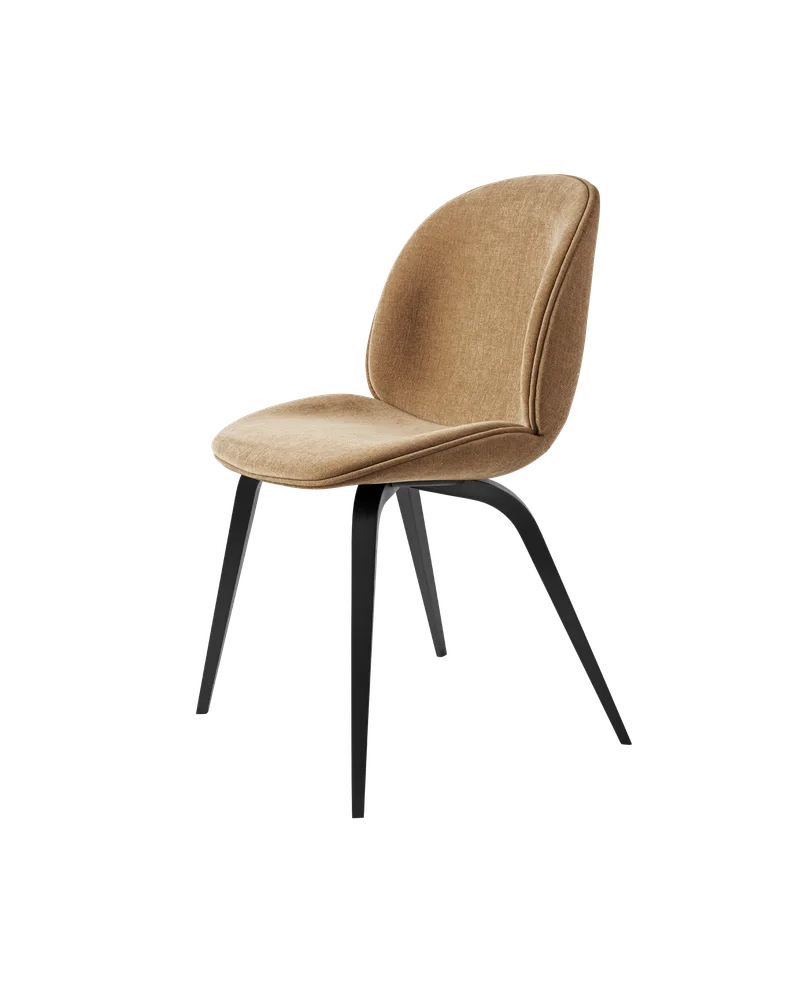 Beetle Dining Chair, Fully Upholstered von GUBI in Belsuede Special FR, Dedar (003, Standard), Wood base, Black Stained Beech – Produktfoto 5 von 5