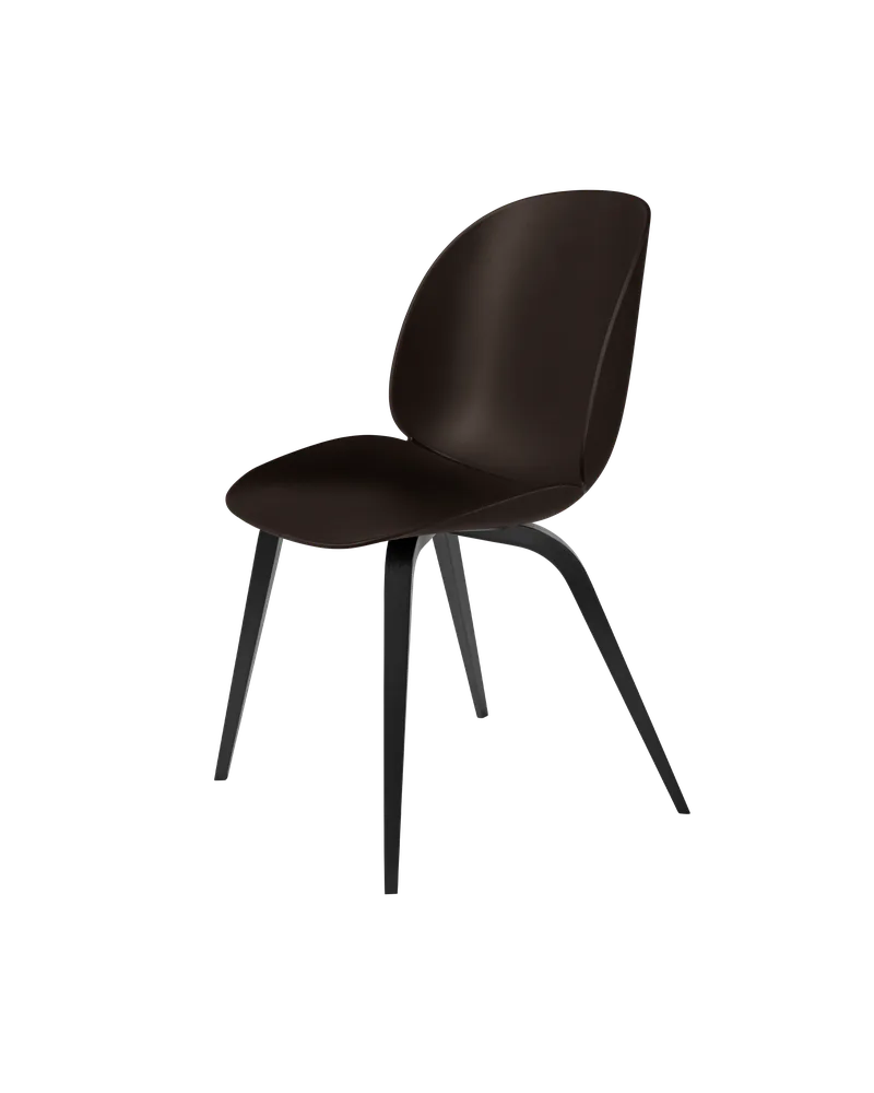 Beetle Dining Chair, Un-Upholstered von GUBI in Mocha Brown, Wood base, Black Stained Beech – Produktfoto 3 von 3