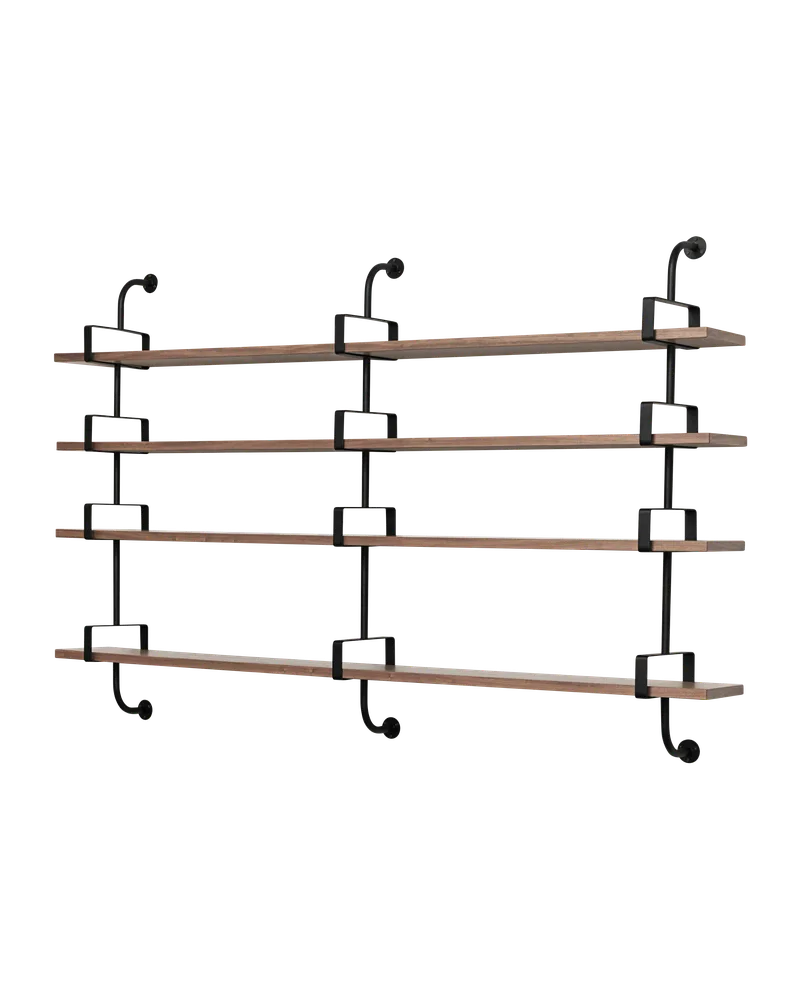 Démon Shelf by GUBI in American Walnut Semi Matt Lacquered, 4 Shelves, Large – product photo