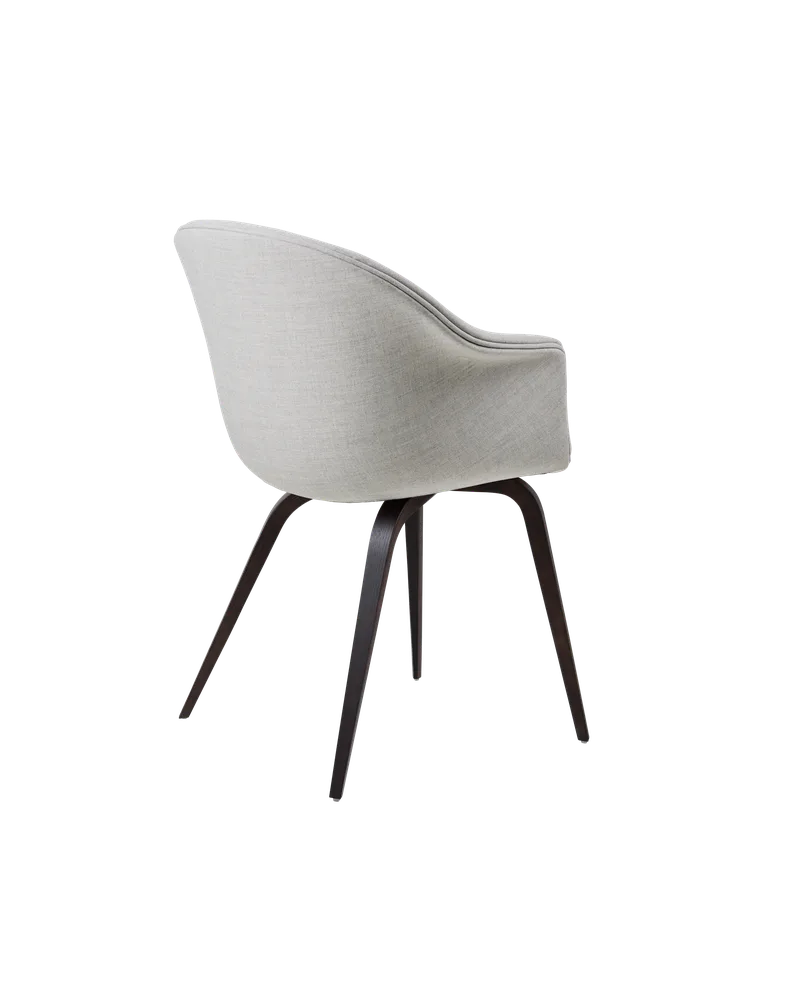 Bat Dining Chair, Fully Upholstered by GUBI in Remix 3, Kvadrat (123, Standard), Wood base, Smoked Oak – product photo 3 of 4