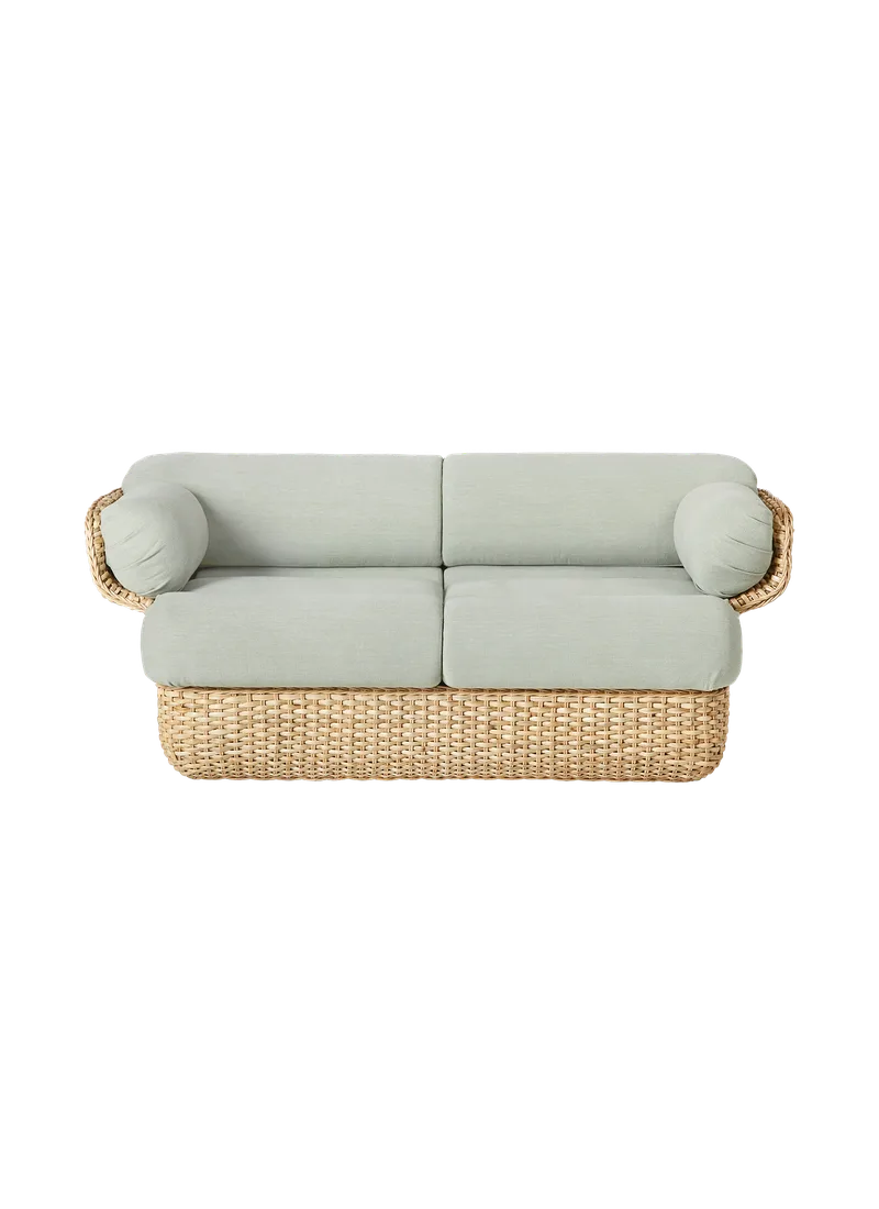 Basket Sofa van GUBI in Drive, Glamour Group (1115, Standard), 2 seater, Rattan – productfoto 3 van 10