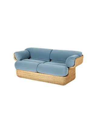 Basket Sofa von GUBI in Sunday, Dedar (002, Standard), 2 seater, Rattan – Produktfoto 6 von 6