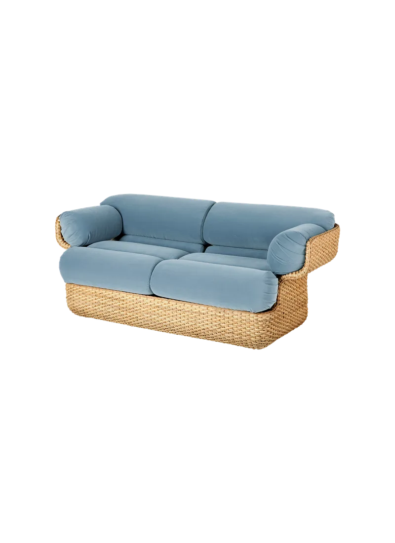 Basket Sofa von GUBI in Sunday, Dedar (002, Standard), 2 seater, Rattan – Produktfoto 6 von 6