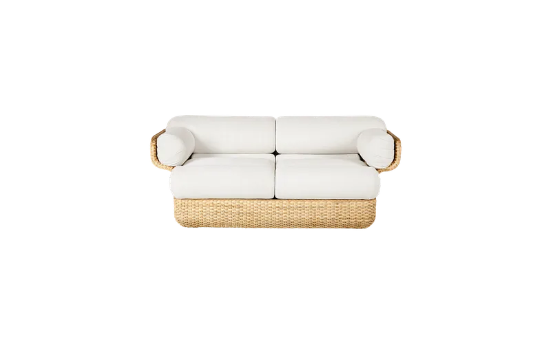Basket Sofa van GUBI in Lorkey, Limonta (40, Standard), 2 seater, Rattan – productfoto 6 van 7
