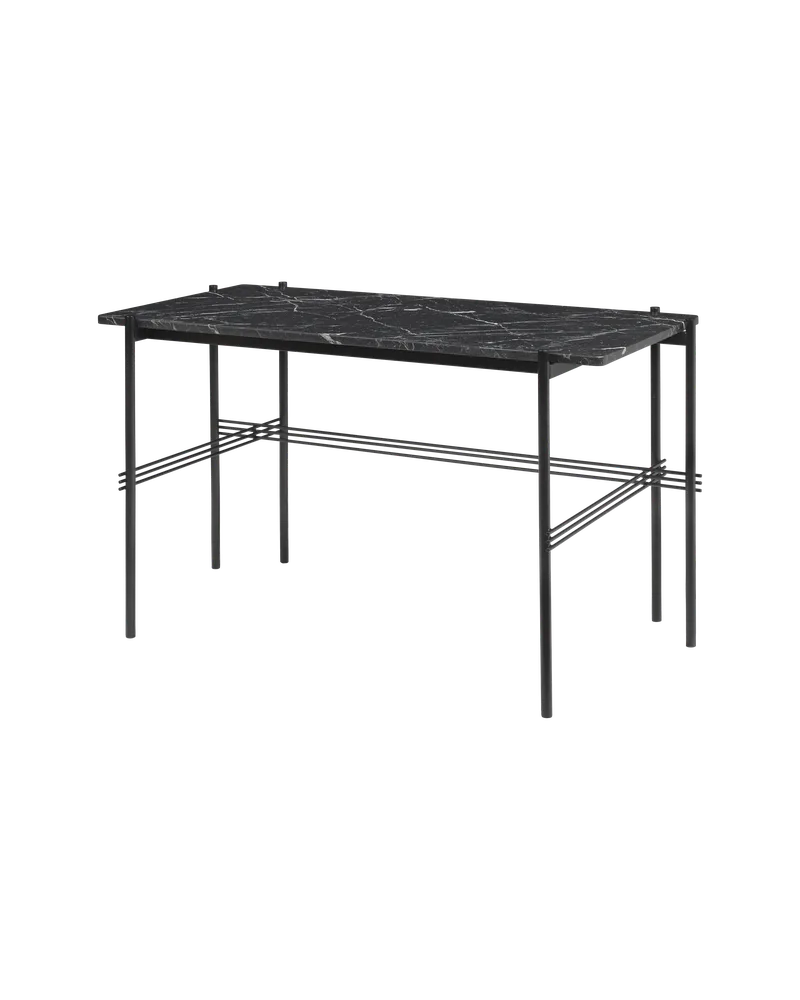 TS Desk de GUBI en Black Marquina Marble, Black base, 120 × 60 cm – photo du produit