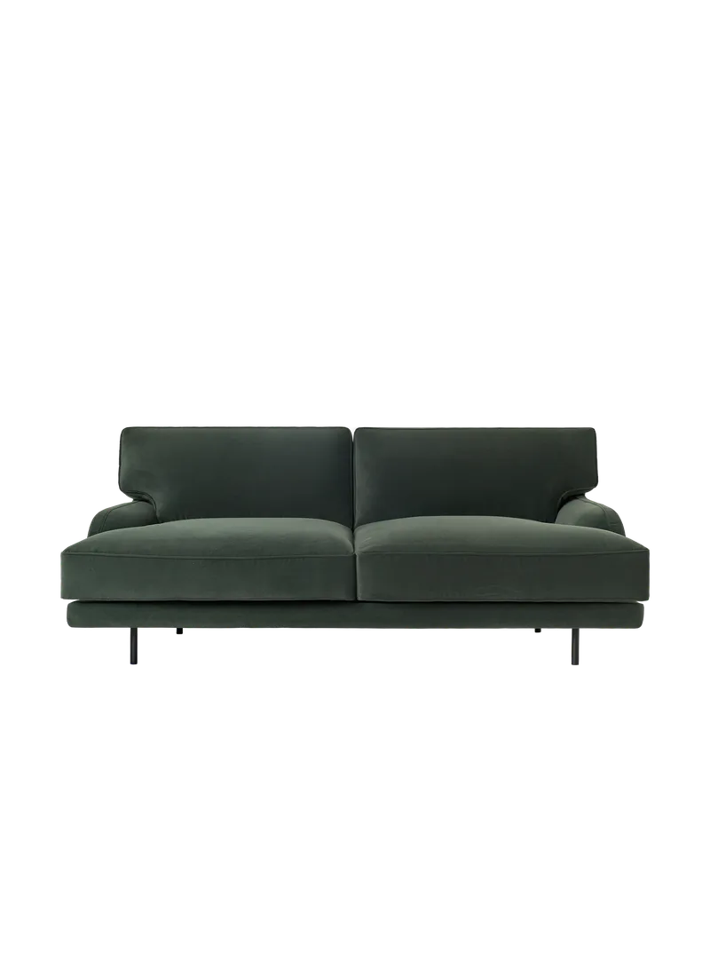 Flaneur Sofa van GUBI in Asator, Kvadrat (0984, Standard), 2 seater, Matt Black – productfoto