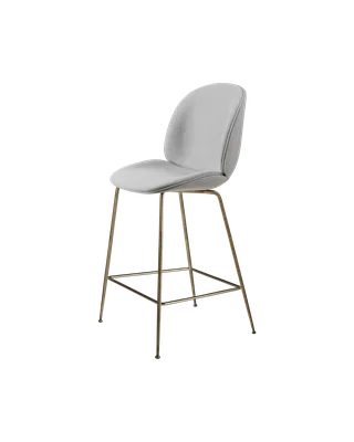 Beetle Counter Chair, Fully Upholstered von GUBI in Conic base, Antique Brass, Remix 3, Kvadrat (123, Standard) – Produktfoto 4 von 4