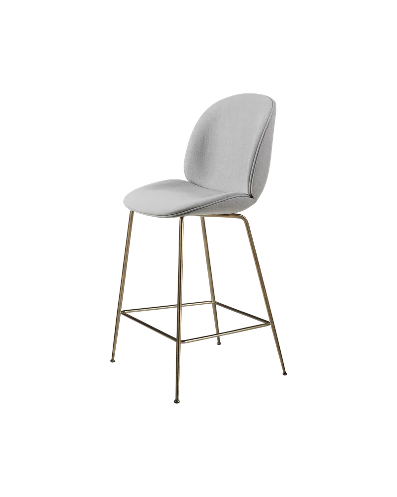 Beetle Counter Chair, Fully Upholstered von GUBI in Conic base, Antique Brass, Remix 3, Kvadrat (123, Standard) – Produktfoto 4 von 4