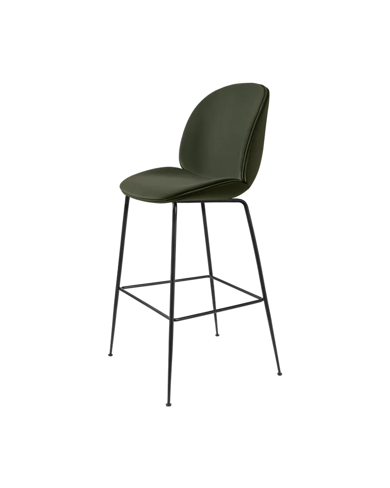 Beetle Bar Chair, Fully Upholstered de GUBI en Sunday, Dedar (018, Standard), Matt Black, Conic base – photo du produit 4 sur 4