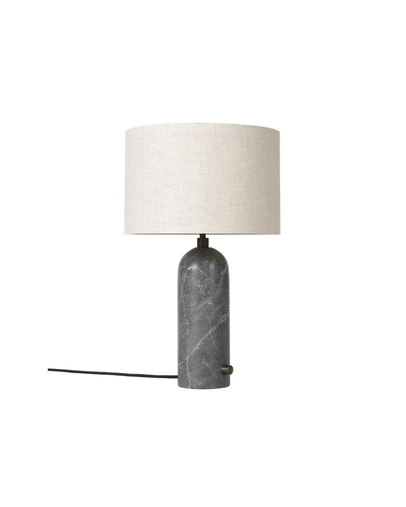 Gravity Table Lamp von GUBI in Grey Marble, Canvas, 49 cm, EU – Produktfoto