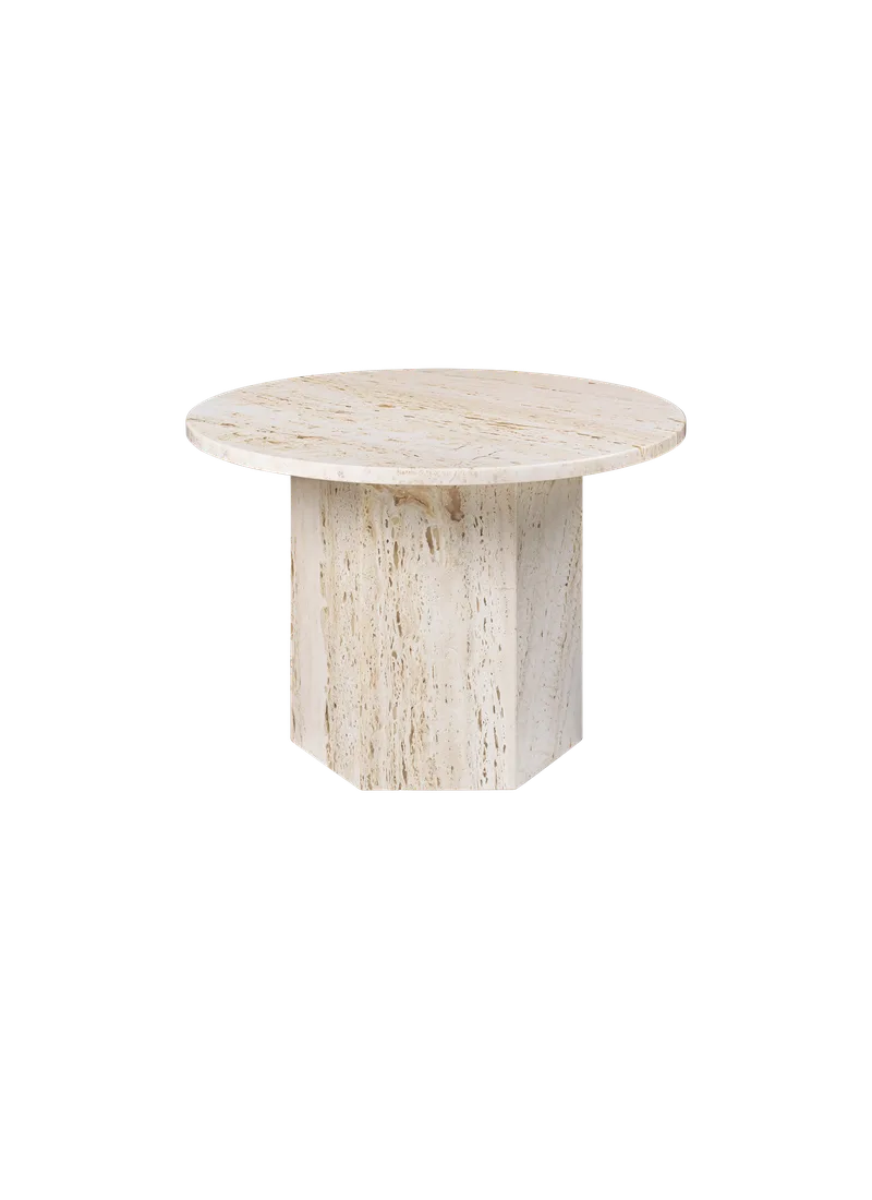 Epic Coffee Table, Round van GUBI in Neutral White, Neutral White, Ø60 cm – productfoto