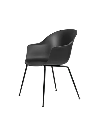 Bat Dining Chair, Un-Upholstered by GUBI in Black, Matt Black, Conic base – product photo 4 of 4