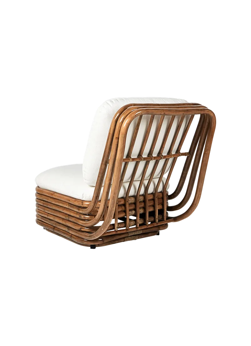 Bohemian 72 Lounge Chair by GUBI in Flair Special FR, Dedar (101, Standard), Rattan – product photo 3 of 5