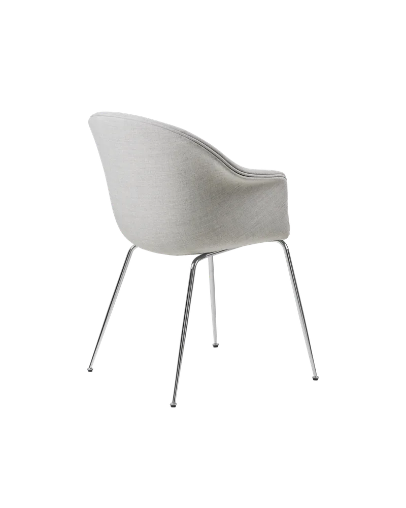 Bat Dining Chair, Fully Upholstered by GUBI in Remix 3, Kvadrat (123, Standard), Conic base, Chrome – product photo 4 of 4