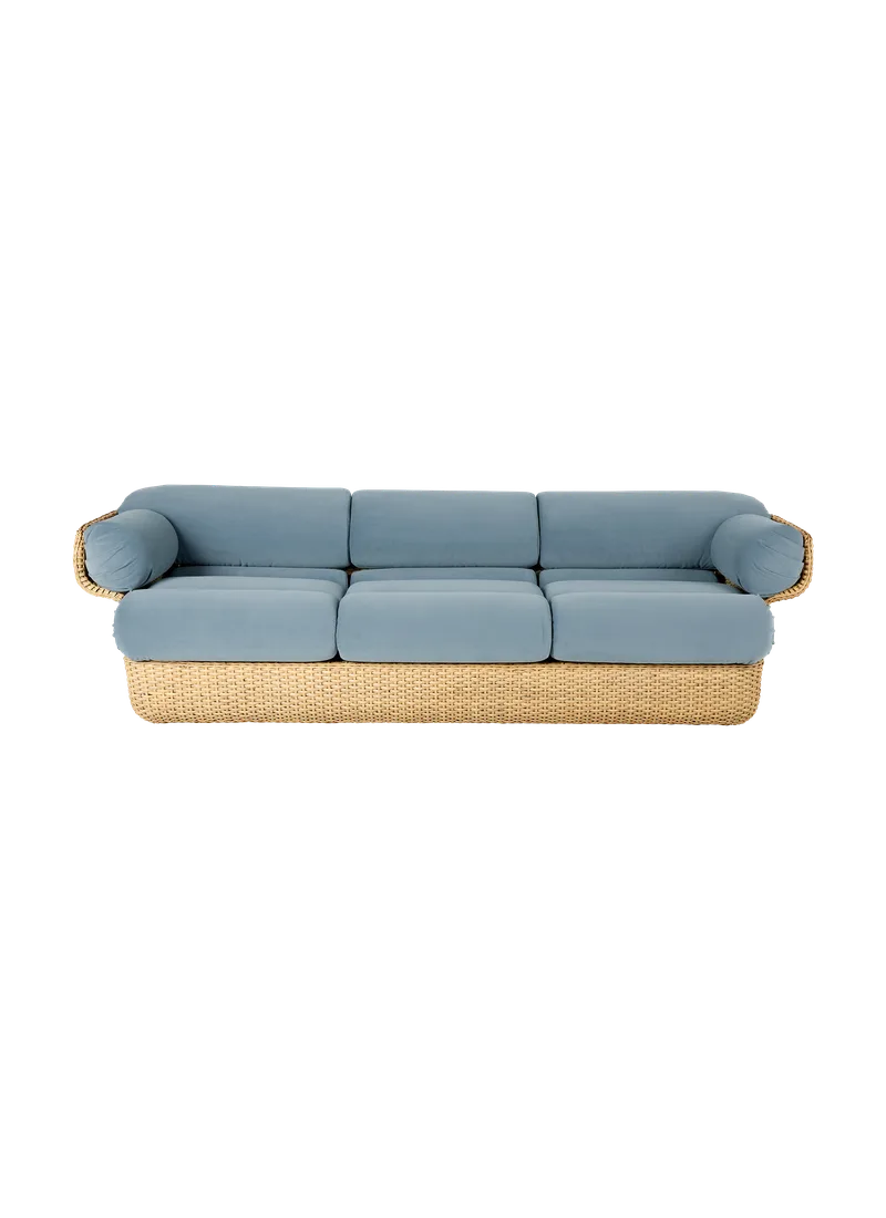 Basket Sofa von GUBI in Sunday, Dedar (002, Standard), 3 seater, Rattan – Produktfoto 1 von 6